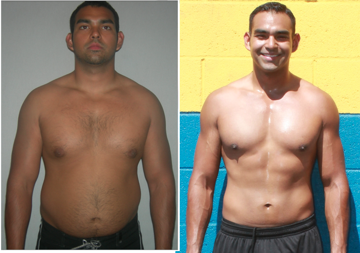 Successful client transformation supervised by a certified nutrition coach at Heyday Training in San Pedro.