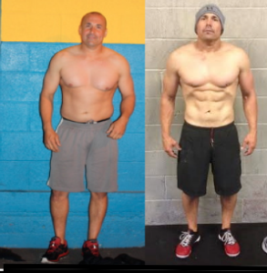 12-week progress photo showing sustainable weight loss using the Fat Loss Foundations framework.