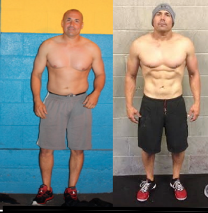 12-week progress photo showing sustainable weight loss using the Fat Loss Foundations framework.