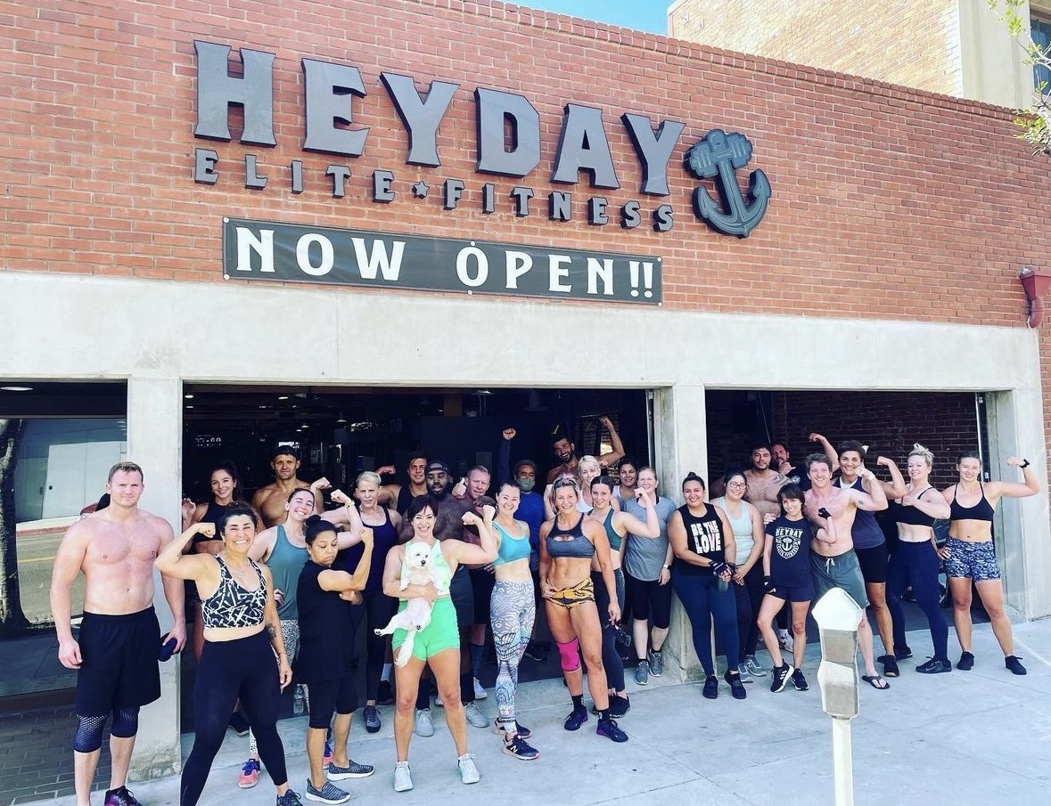 Heyday Elite Fitness members outside the gym in San Pedro